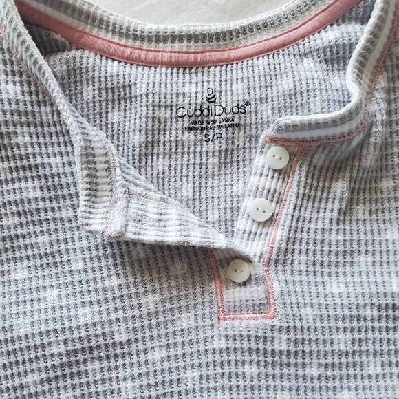 2 pc Waffle Thermal Cuddl Duds Pajamas - Picture 4 of 5